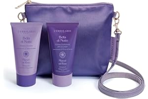 L'ERBOLARIO L’Erbolario Bella di Notte Beauty Pochette Piccole Meraviglie – Bagnoschiuma 75 ml + Crema Fluida Corpo 75 ml + Tracolla – EDIZIONE LIMITATA – fragranza dolcemente fiorita e vanigliata