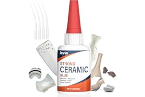JEVVU Ceramic Glue, 35g Strong Super Glue for Porcelain & Pottery Repair – Waterproof, Heat-Resistant Safe Adhesive for Cups, Projects & Figurines
