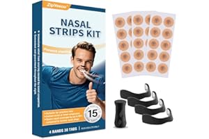 ZIPYEEOU Nasal Strips, Magnetic Nose Strips, 15 Pairs Magnetic Nasal Strips, Upgraded Reusable Anti Snoring, Nose Strip Magnetic for Improved Sleep, Sweat-Proof Skin-Friendly Nasal Strips to Reduce Snoring