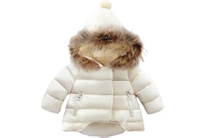 Odziezet Niña Abajo Chaqueta Abrigos Plumas Bebe Plumifero Nieve Ropa Invierno Caliente con Capucha de Pelo 6 Meses-7 años
