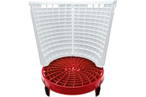 MAGIC BUCKET Scrub Wall 180 gradi (2 pezzi) in bianco con Dirt Lock rosso Made by The Detail Guardz – Accessori per il lavaggio dell'auto