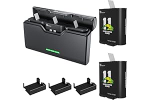 Adaptom Kit de Cargador de Bolsillo y Batería Enduro para GoPro Hero 11/10/9/8/7/6/5 Black, Carga Rápida, Rendimiento en Clima Frío, Larga Duración de la Batería, 3 Ranuras (Cargador + 2 Baterías)