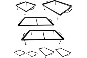 ANGELO PEGORARO Telaio in ferro per pietra ollare lavica bistecchiera in ghisa per barbecue (TELAIO CM 50X40 CON PIEDINI)