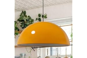bamyum Diametro 50 cm Vintage Lampadario Cucina Industriale in Metallo E27 Lampadari Vintage Lampade a Sospensione Vintage Illuminazione Lampada da Soffitto - Giallo