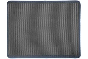 BOENTA Alfombrilla De Arena para Gatos Bandeja De Arena Alfombrilla De Gran TamañO, Doble Capa, Nido De Abeja, Agujeros Grandes, DiseñO Impermeable, Material Eva, Libre De Bpa, Suave Gray,30 * 30cm