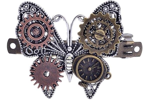 Femmes Bijoux Steampunk Vitesse En Alliage Printemps Clip Filles Cheveux Vintage Punk Accessoires Cheveux Papillon Barrettes
