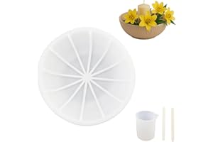 JRSHIRLEYLTD Molde de silicona de 20 x 7 cm, molde de silicona, bandeja de frutas, resina epoxi, molde redondo de silicona, molde de silicona, molde de fundición, plato DIY