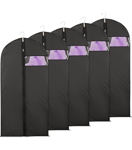 Sacchi Per Abiti Trasparenti 60x140 Cm - Set Di 5 Per Conservazione E Viaggi, Antipolvere E Traspiranti - Foto 3