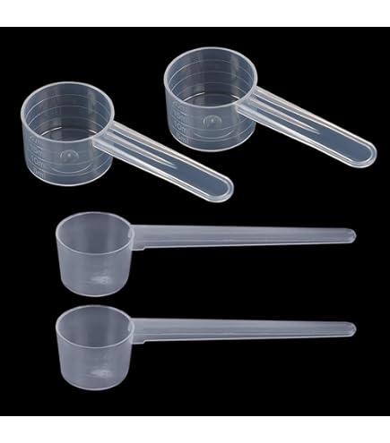 Misurino Ml Cuillères Doseuses MisFun - 4 Pièces Transparentes Avec Graduation Pour Café, Poudre, Cuisine Accessoire Cuisine Précis