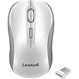 Wireless Mouse for Laptop Silent Cordless 2.4G USB Mini Mouse Wireless Optical Ambidextrous Computer Mobile Mouse, 1600DPI wi