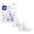 MAM Cross-Cut Teats, Suitable for 6+ Months, Bottle Teats with SkinSoft Silicone, Fits all MAM Baby Bottles, Baby Feeding Essentials, Pack of 2