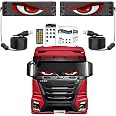 Produktbild von Ctopkatuo 2x 35 * 10cm Lkw Devil's Eye Lampe LED-Bildschirm Auto-Augenlicht Lkw Dynamisches Licht,Devil Eyes Licht Für Auto Und LKW,dynamische LED-Augen-Lichtschilder Für Auto
