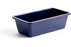 Blue Diamond Bakeware Antiaderente in ceramica con infusione di diamanti, teglia da 22 cm per torte, pane, polpettone e altro ancora, a facile rilascio, lavastoviglie e congelatore, senza PFAS, Blu