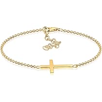 Elli Collana Donna Con Ciondolo Croce Filigrana In Argento 925 Dorato, Gioiello Elegante Regalo