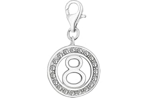 Quiges Donna Ciondolo Charm in Argento Quadrifogli per Braccialetti di Charm e Bead