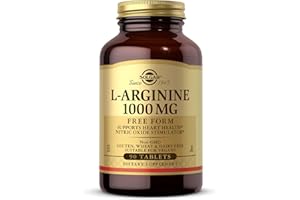Solgar L-Arginine 1000mg Tablets - Pack of 90 - For a Healthy Metabolism - Ideal for Athletes - Vegan and Gluten Free, Gold