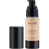 Note Cosmetics Mattifying Extreme Wear 01 Beige Mat Bitişli SPF 15 Kapatıcı Fond&ouml;ten