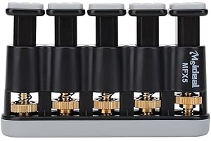RiToEasysports Fortalecedor de Dedos, Mano Variable Fuerza de Dedos Durable Práctico Flexible 5 Ejercitador de tensión Apretador de Agarre para Guitarra de Piano(Gris)