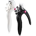 ANCIRS 2 Pack Acrylic Nail Clipper, Adjustable Stainless Steel Nail Trimmer, Artificial Fake Nail Tip Cutter for False Nail Art Manicure Project- White & Black