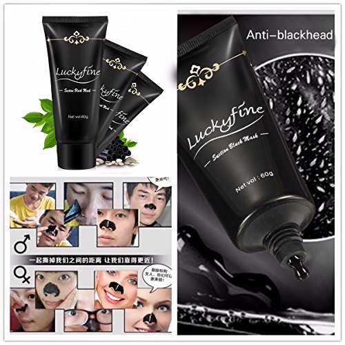 Schwarz Gesichtsmaske, LuckyFine Reinigungsmaske Tiefenreinigung Mitesser Akne Entferner Peel off Maske - 6