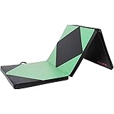 CCLIFE Tappetino pieghevole ginnastica 3 pieghe,con maniglie,180 * 60 * 5 cm materassino pieghevole fitness e yoga-ZERRO