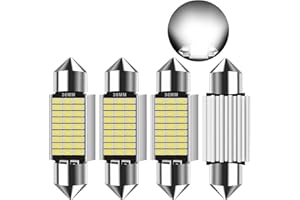 Safego 4x 36mm LED canbus 3014 27SMD Lampadine Bianco C5W led Canbus per luci Interne Auto o Targa a LED Bulbi