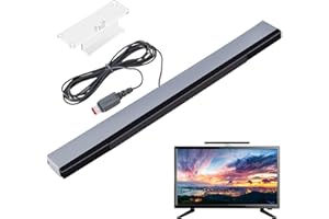 LEIBOCHAO Nintendo Wii Barra Sensore Infrarossi, Sensore Wii, Barra del Sensore di Raggi Segnale IR, Barra Sensore Console Wii, Ricevitore Cablato Wii, Compatibile con Nintendo Wii Mini e Wii U, con Supporto