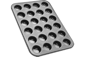 Zenker Stampo Muffin/Cup Cake a 24 Impronte Ø4,5cm, Black Metallic, Rivestimento Antiaderente (Colore: Nero), quantità: 1 Pezzo