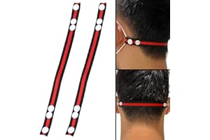 HSAJS Einstellbarer Maskenhaken, 2 Maskenkette Lanyard Extender，Entspannen Sie Ihre Ohren ，Anti-rutsch Ohrband ，für Kinder Erwachsene Breakaway,Maskenhalter Strap Hanger mit Druckknopf Anti-Lost