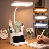 One94Store 3-in-1 LED Desk Lamp with Pen & Phone Holder – USB Rechargeable Study Lamp with Touch Sensor, 3 Light Modes, Eye P