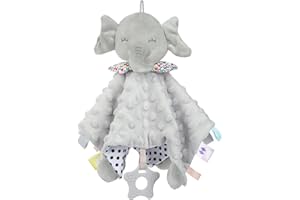 Vicloon Serviette de Bébé Jouets,Doudou Personnalisé Eléphant Doudou Serviette Apaisante d'Eveil Bébé pour Nouveau-né Tollders Filles Garçons Meilleurs Cadeaux