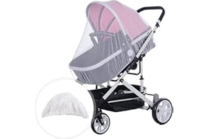 QERICH Pram Net,Mosquito Net, Washable Mesh Baby Mosquito Net,Universal Fly Bug Insect Net Protection Cover with Elastic Edge for Pushchairs, Car Seats, Pram, Stroller, Buggy, Carrycot, Travel Cot