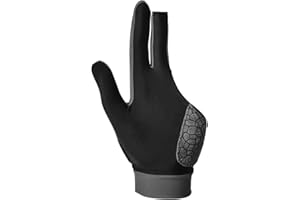 MIFULGOO Man Woman Elastic 3 Fingers Show Gloves for Billiard Shooters Carom Pool Snooker Cue Sport - Wear on The Right or Left Hand