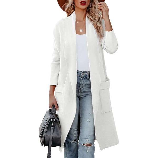 Cardigan Femme En Tricot – Manches Longues, Boutons, Poches – 100% Polyacrylique – Pour Automne, Hiver, Printemps – Style Décontracté Élégant - 4