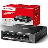 Mercusys MS105GP, 5-Port Gigabit Desktop Switch with 4-Port PoE+