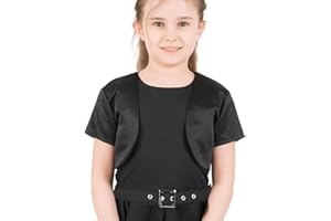 BlackButterfly Enfants Satin Manche Courte Boléro Filles