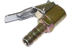 AERZETIX - C54254 - Embout de gonflage à clipser pour tuyau de pompe compresseur pneumatique - en métal - Ø 8mm - couleur Doré