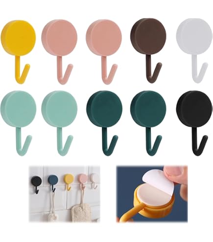 Ganci Adesivi 4 pz / set asciugamani ganci in plastica porta appendiabiti autoadesivi appendini da parete appendiabiti cappello tasti tasti gancio muro organizzatore home decor tasto porta Ganci Adesi