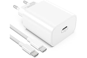 ARCCRA Szybka Ładowarka i Kabel USB C, Zasilacz USB-C 20W i Kabel Typu C 60W 2m, Adapter USB C, Wtyczka/Gniazdo Type-C, Kompatybilny z iPhone 15 Pro Max/Plus, Samsung Galaxy, Google Pixel, itp.