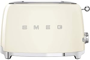 SMEG Tostapane TSF01CREU, Acciaio Inossidabile, 2 Scomparti, Beige