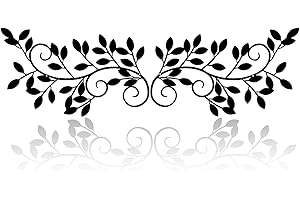 ESTART, Decorazione da parete in metallo con foglie di albero di vite, ramo di ulivo, decorazione artistica da parete per parte superiore della porta, soggiorno, ufficio, decorazione per interni ed