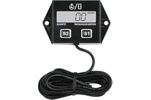 Yooreal Contagiri digitale, Contaore Della Batteria Sostituibile Per Scooter Trattore Da Prato Dirt Bike Generatore Motosega Fuoribordo Motore Motoslitta Idropulitrice