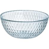 Luminarc Pampille Clear glass bowl 13 cm | Clear, Glass, Round, Embossed Finish, 13 cm, Stackable, Microwave Safe, Fridge Saf
