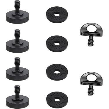 HSIXHAF Lot De 12 Vis 1/4" Avec Anneau En D – Vis De Montage Trépied Appareil Photo En Acier Inox 304