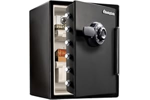 SentrySafe SFW205CWB Metal Fireproof Waterproof Safe with Dial Combination, 2.05 Cubic Feet, Black