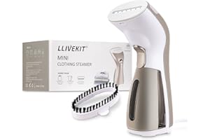 ‎LLIVEKIT Llivekit Steamer Dampfglätter,Dampfbürste Dampfglätter Steamer Bügeleisen Reisebügeleisen Schnelle Erwärmung mit 120ml Wassertank für Reise und Zuhause (M)