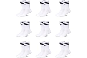 ORPAPA Socken Kinder Sportsocken Tennissocken Kinder Jungen Mädchen Elastische Baumwolle Kindersocken 9 Paar