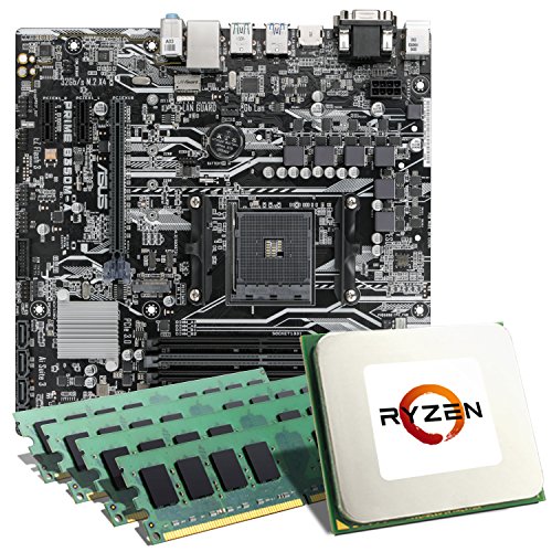 AMD Ryzen 5 1600X / ASUS PRIME B350M-A / 32GB Mainboard Bundle | CSL PC Aufrüstkit | AMD Ryzen 5 1600X 6x 3600 MHz, 32 GB, GigLAN, 7.1 Sound, USB 3.1 | Aufrüstset | PC Tuning Kit