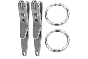 EBTOOLS 2 szt. Zewnętrzny Zaczep do Paska Zawieszka ze Stali Nierdzewnej Zawieszka Kieszonkowa Breloczek z Brelokiem Victorinox Klips Kieszonkowy KLUCZ Inteligentny Klip ZACHOWAJ KLUCZ W