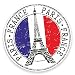 Produktbild 2 x Paris Eiffelturm Frankreich Vinyl Aufkleber Aufkleber Laptop Reise Gepäck Auto Ipad Schild Fun # 9271 - 10cm/100mm Wide